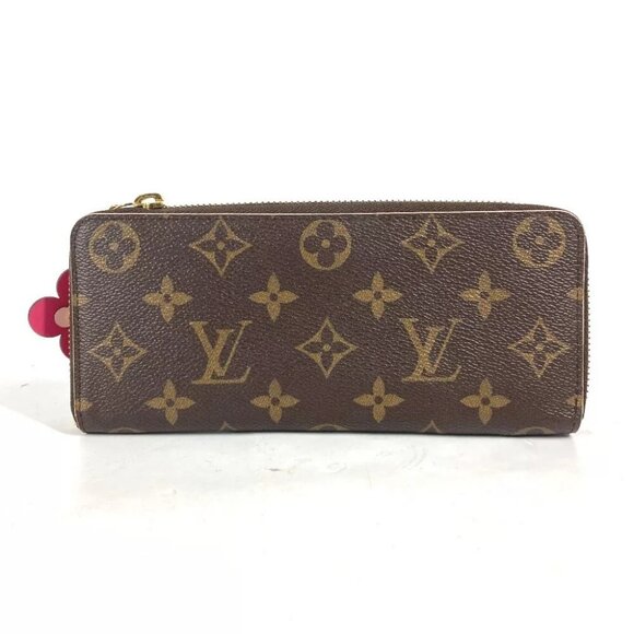 LOUIS VUITTON M64201 Monogram flower Portefeuille Clemence Zippy Wallet - Picture 1 of 16